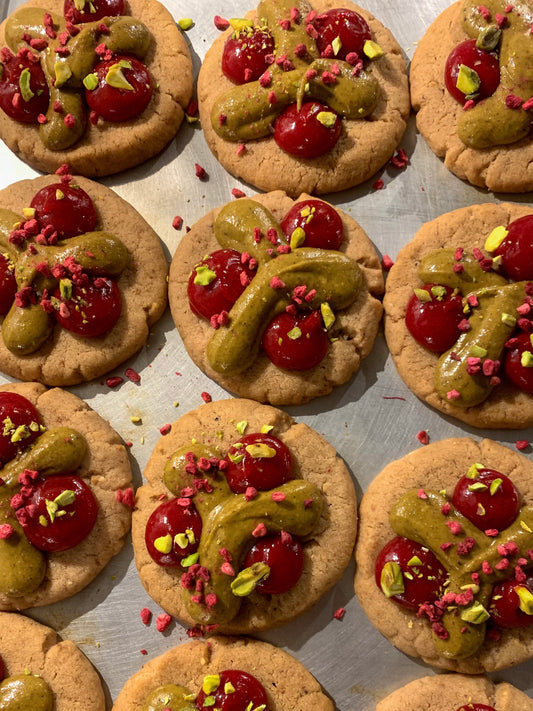 Cookie pistache et framboise