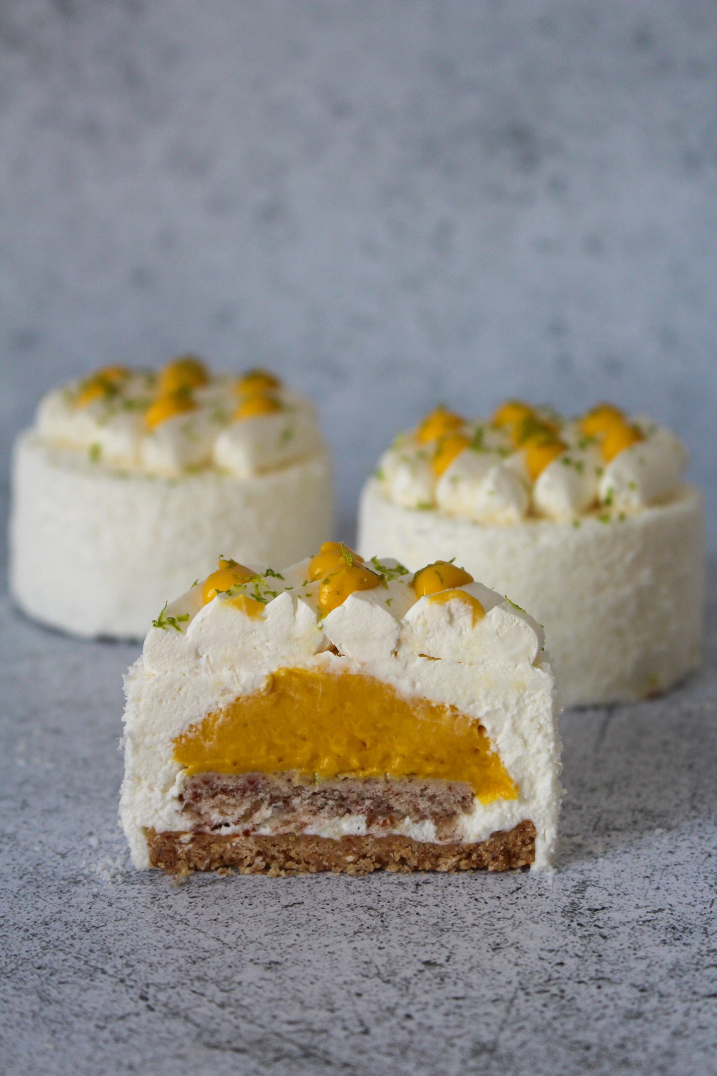 Entremet mangue-passion-coco