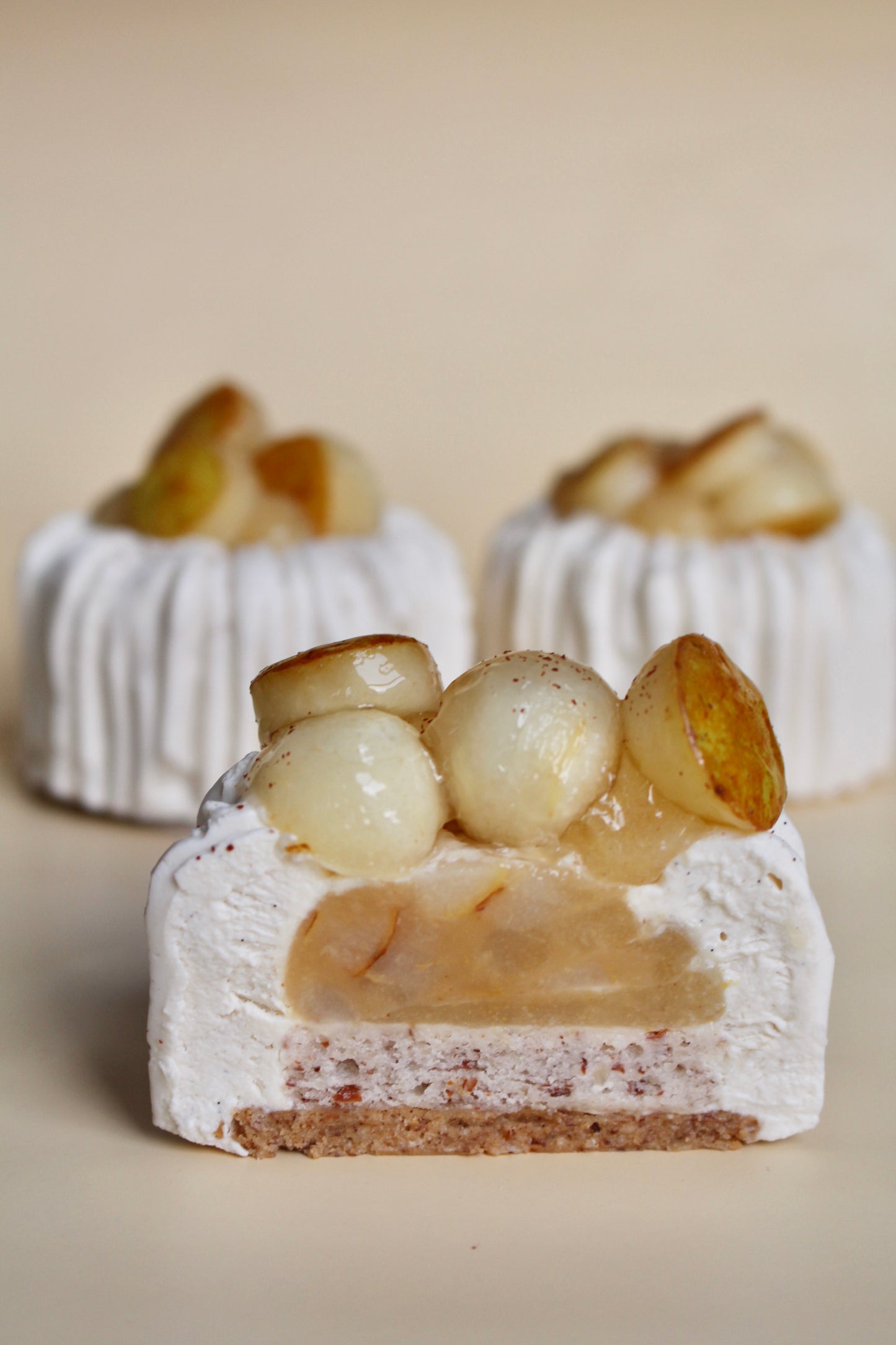 Entremet poire et vanille